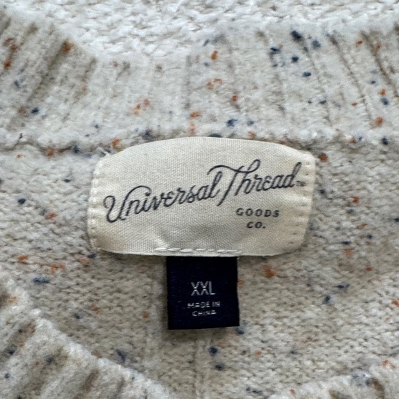 Universal Thread Beige Speckled Crew Neck Sweater W XXL - Picture 2 of 3